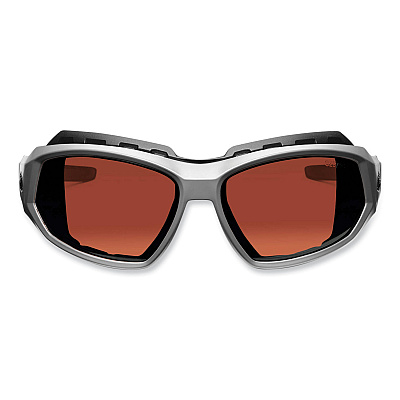 ergodyne Skullerz Loki Safety Glasses/Goggles, Gray Nylon Impact Frame, Polarized Copper Polycarbonate Lens (EGO56121)