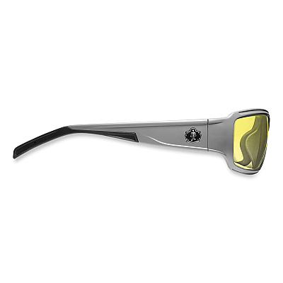 ergodyne Skullerz Thor Safety Glasses, Matte Gray Nylon Impact Frame, Yellow Polycarbonate Lens (EGO51150)