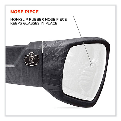 ergodyne Skullerz Odin Safety Glasses, Kryptek Highlander Nylon Impact Frame, Clear Polycarbonate Lens (EGO50300)