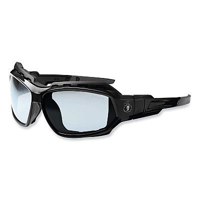 ergodyne Skullerz Loki Safety Glasses/Goggles, Black Nylon Impact Frame, AntiFog Indoor/Outdoor Polycarbonate Lens (EGO56083)