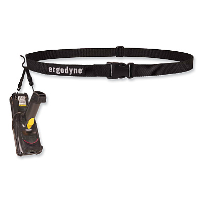 ergodyne Squids 3135 Barcode Scanner Belt with Hook + Adaptor Strap, Small: 29" to 53" Long, Black (EGO19167)