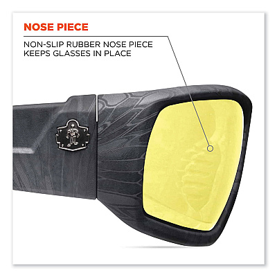 ergodyne Skullerz Odin Safety Glasses, Kryptek Typhon Nylon Impact Frame, Yellow Polycarbonate Lens (EGO50550)