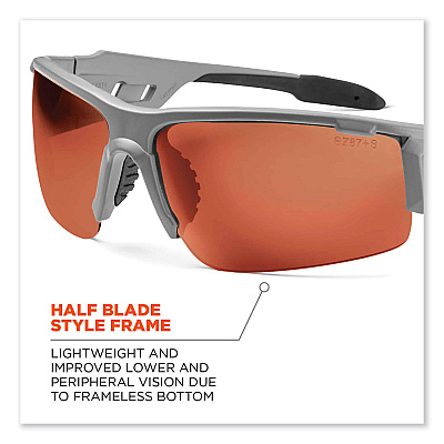 ergodyne Skullerz Dagr Safety Glasses, Kryptek Highlander Nylon Impact Frame, Polarized Copper Polycarbonate Lens (EGO52321)
