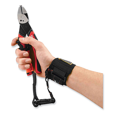 ergodyne Squids 3116 Pull-On Wrist Lanyard with Buckle, 3 lb Max Working Capacity, 7.5" Long, Black (EGO19057)