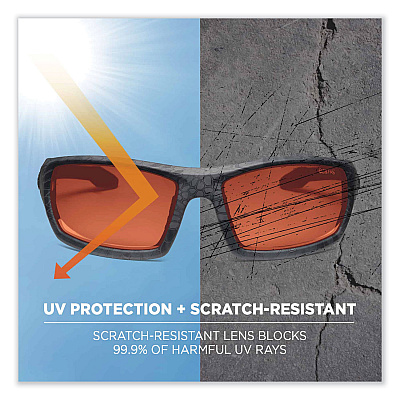 ergodyne Skullerz Odin Safety Glasses, Kryptek Highlander Nylon Impact Frame, Copper Polycarbonate Lens (EGO50320)