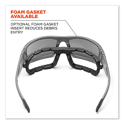 ergodyne Skullerz Odin Safety Glasses, Black Nylon Impact Frame, Polarized Copper Polycarbonate Lens (EGO50021)
