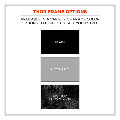 ergodyne Skullerz Thor Safety Glasses, Black Nylon Impact Frame, AntiFog Indoor/Outdoor Polycarbonate Lens (EGO51083)