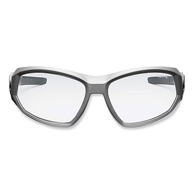 ergodyne Skullerz Loki Safety Glasses/Goggles, Matte Gray Nylon Impact Frame, Clear Polycarbonate Lens (EGO56100)