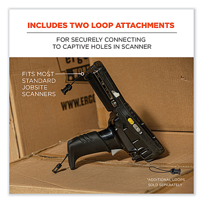 ergodyne Squids 3137 Padded Barcode Scanner Lanyard Sling, 49" to 60" Long, Black (EGO19177)