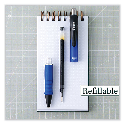 Pilot G2 Pro Gel Pen, Retractable, Fine 0.7 mm, Black Ink, Blue Barrel (PIL31096)