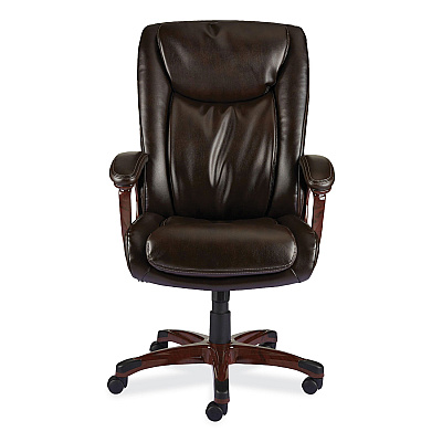 Alera Darnick Series Manager Chair, Supports Up to 275 lbs, 17.13" to 20.12" Seat Height, Brown Seat/Back, Brown Base (ALEDN42B19)