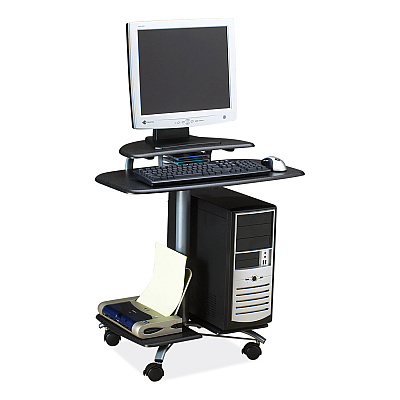 Safco Eastwinds Series FPD Computer Table, 28.5" x 26" x 29.5", Anthracite (SAF948ANT)