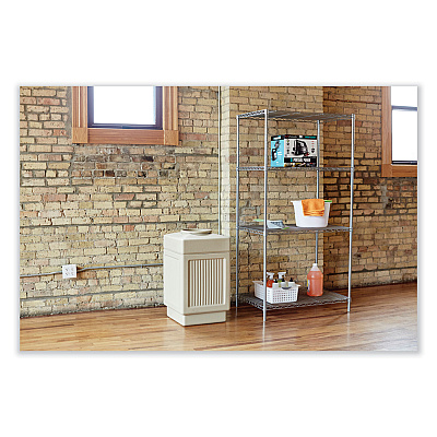 Safco Industrial Wire Shelving, Four-Shelf, 36w x 18d x 72h, Black (SAF5285BL)