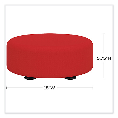Safco Learn 15" Round Vinyl Floor Seat, 15" dia x 5.75"h, Red (SAF8121RV)