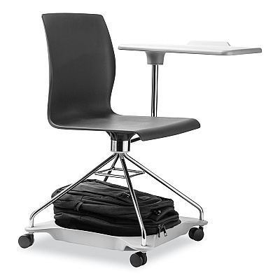 NPS CoGo Mobile Tablet Chair, Supports Up to 440 lb, 18.75" Seat Height, Black Seat, Black Back, Chrome Frame (NPSCOGO10)