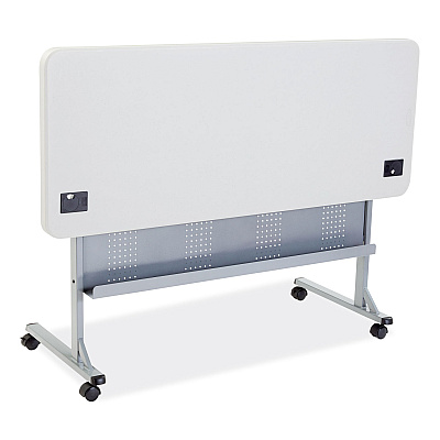 NPS Flip-N-Store Training Table, Rectangular, 24 x 60 x 29.5, Speckled Gray (NPSBPFT2460)
