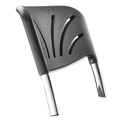 Backrest for NPS 6600 Series Elephant Z-Stools, 16.25 x 4.5 x 19, Plastic/Steel, Black (NPS6600B)