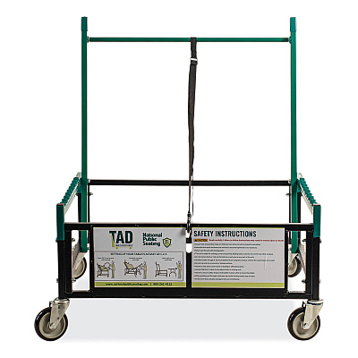 NPS Table Assist Dolly, 1,000 lb Capacity, 38 x 30 x 44.5, Black/Green (NPSTAD)