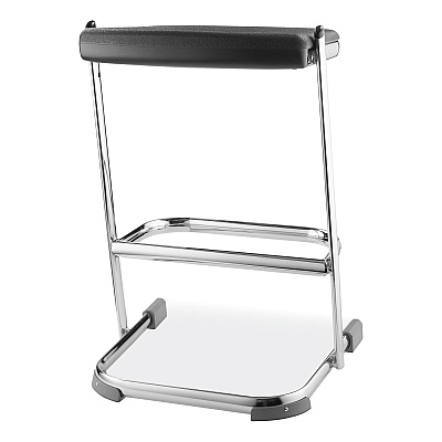 NPS 6600 Series Elephant Z-Stool, Backless, Supports Up to 500 lb, 24" Seat Height, Black Seat, Chrome Frame (NPS6624)