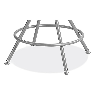 NPS 6500 Series Height Adjustable Heavy Duty Padded Swivel Stool, Supports Up to 500 lb, 24" to 30" Seat Height, Gray (NPS6524H)