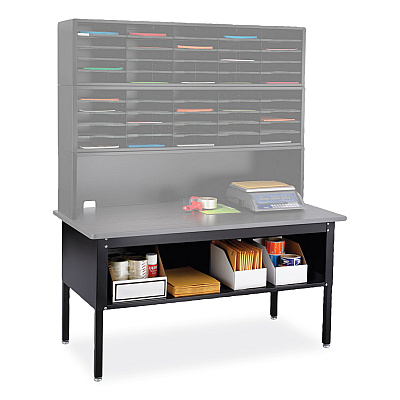 Safco E-Z Sort Sorting Table Base, 60w x 30d x 28 to 36h, Black (SAF7749BL)