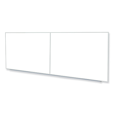 Ghent Non-Magnetic Whiteboard with Aluminum Frame, 144.63 x 48.47, White Surface, Satin Aluminum Frame (GHEM24124)