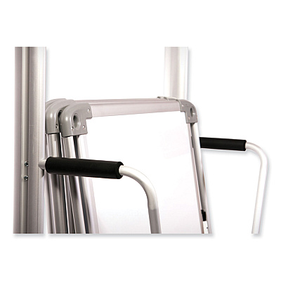 Ghent Nexus Easel Whiteboard, 32 x 76.13, White Surface, Satin Aluminum Frame (GHENEX204EP4FR)