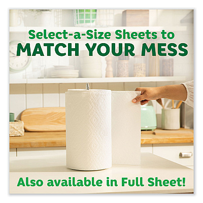 Bounty Select-a-Size Kitchen Roll Paper Towels, 2-Ply, White, 5.9 x 11, 147 Sheets/Roll, 6 Rolls/Pack (PGC67001)