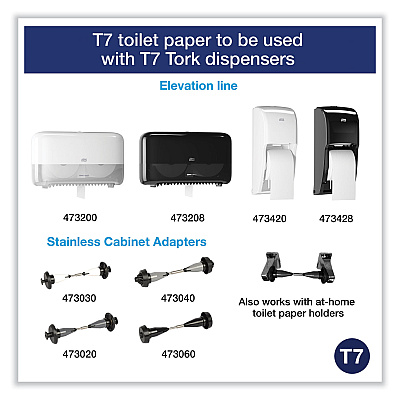 Tork Coreless High Capacity Bath Tissue, 2-Ply, White, 750 Sheets/Roll, White, 12/Carton (TRK472885)