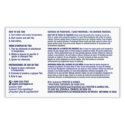 Tide Professional Powder Laundry Detergent Plus Bleach, Original Scent, 1.4 oz Vending Box, 156/Carton (PGC08921)
