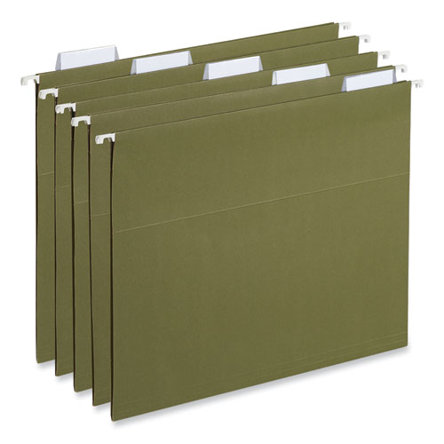 Universal Hanging File Folder Plastic Index Tabs, 1/5-Cut, Clear, 2.25" Wide, 25/Pack (42215)