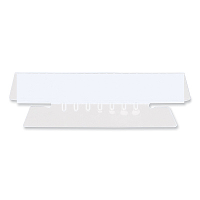 Universal Hanging File Folder Plastic Index Tabs, 1/3-Cut, Clear, 3.7" Wide, 25/Pack (UNV43313)