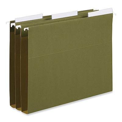 Universal Hanging File Folder Plastic Index Tabs, 1/3-Cut, Clear, 3.7" Wide, 50/Pack (UNV43314)