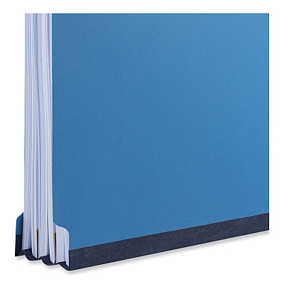 Universal Bright Colored Pressboard Classification Folders, 2" Expansion, 2 Dividers, 6 Fasteners, Letter Size, Cobalt Blue, 10/Box (UNV10301)
