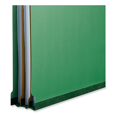 Universal Bright Colored Pressboard Classification Folders, 2" Expansion, 2 Dividers, 6 Fasteners, Legal Size, Emerald Green, 10/Box (UNV10312)