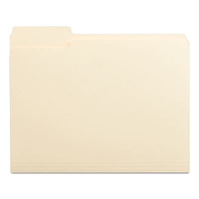 Universal Top Tab File Folders, 1/3-Cut Tabs: Left Position, Letter Size, 0.75" Expansion, Manila, 100/Box (UNV12121)