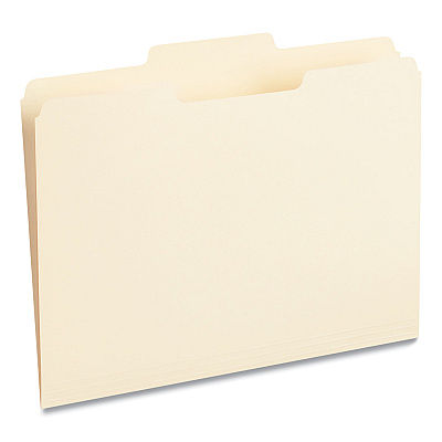 Universal Top Tab File Folders, 1/3-Cut Tabs: Center Position, Letter Size, 0.75" Expansion, Manila, 100/Box (UNV12122)