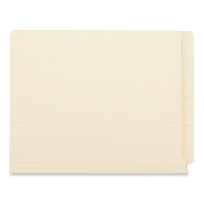Universal Reinforced End Tab Fastener Folders, 0.75" Expansion, 2 Fasteners, Letter Size, Manila Exterior, 50/Box (UNV13120)