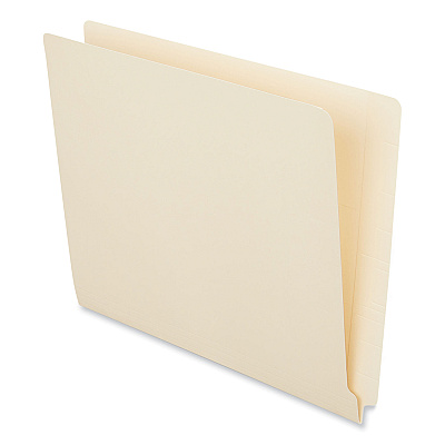 Universal Reinforced End Tab Fastener Folders, 0.75" Expansion, 2 Fasteners, Letter Size, Manila Exterior, 50/Box (UNV13120)