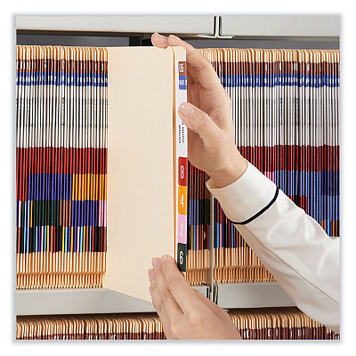 Universal Deluxe Reinforced End Tab Folders, 9" High Front, Straight Tabs, Letter Size, 0.75" Expansion, Manila, 100/Box (UNV13300)