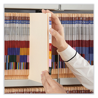 Universal Deluxe Reinforced End Tab Folders, Straight Tabs, Letter Size, 0.75" Expansion, Manila, 100/Box (UNV13330)