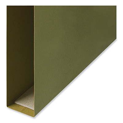 Universal Box Bottom Hanging File Folders, 1" Capacity, Letter Size, 1/5-Cut Tabs, Standard Green, 25/Box (UNV14141)