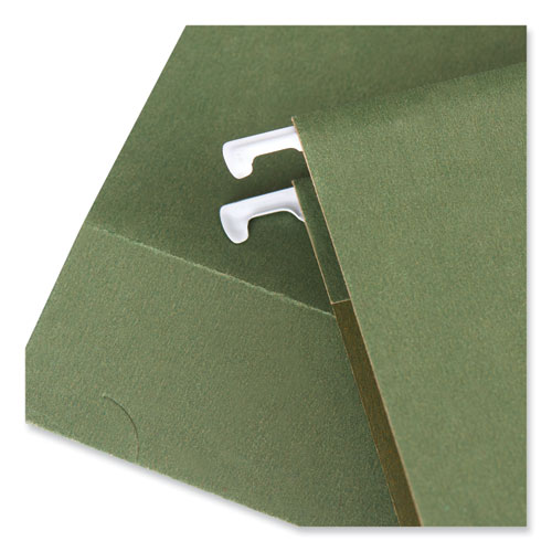 Universal Box Bottom Hanging File Folders, 2" Capacity, Letter Size, 1/5-Cut Tabs, Standard Green, 25/Box (14142)