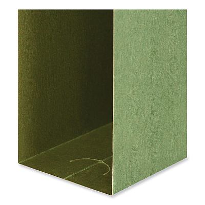 Universal Box Bottom Hanging File Folders, 2" Capacity, Letter Size, 1/5-Cut Tabs, Standard Green, 25/Box (UNV14142)