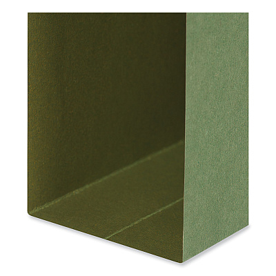 Universal Box Bottom Hanging File Folders, 3" Capacity, Letter Size, 1/5-Cut Tabs, Standard Green, 25/Box (UNV14143)