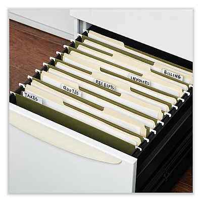 Universal Box Bottom Hanging File Folders, 1" Capacity, Legal Size, 1/5-Cut Tabs, Standard Green, 25/Box (UNV14151)
