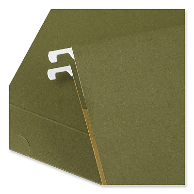 Universal Box Bottom Hanging File Folders, 2" Capacity, Legal Size, 1/5-Cut Tabs, Standard Green, 25/Box (UNV14152)
