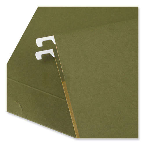 Universal Box Bottom Hanging File Folders, 2" Capacity, Legal Size, 1/5-Cut Tabs, Standard Green, 25/Box (14152)