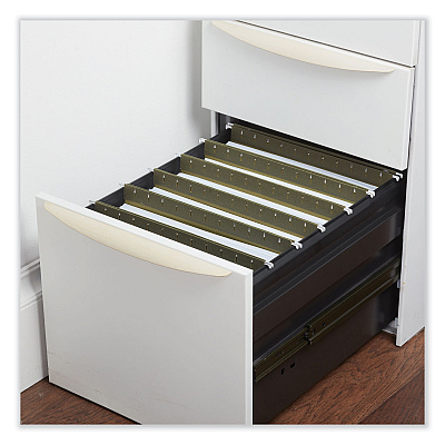 Universal Hanging Box Bottom File Pockets, 1 Section, 3.5" Capacity, Letter Size, Standard Green, 10/Box (UNV14160)