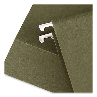 Universal Hanging Box Bottom File Pockets, 1 Section, 3.5" Capacity, Letter Size, Standard Green, 10/Box (UNV14160)